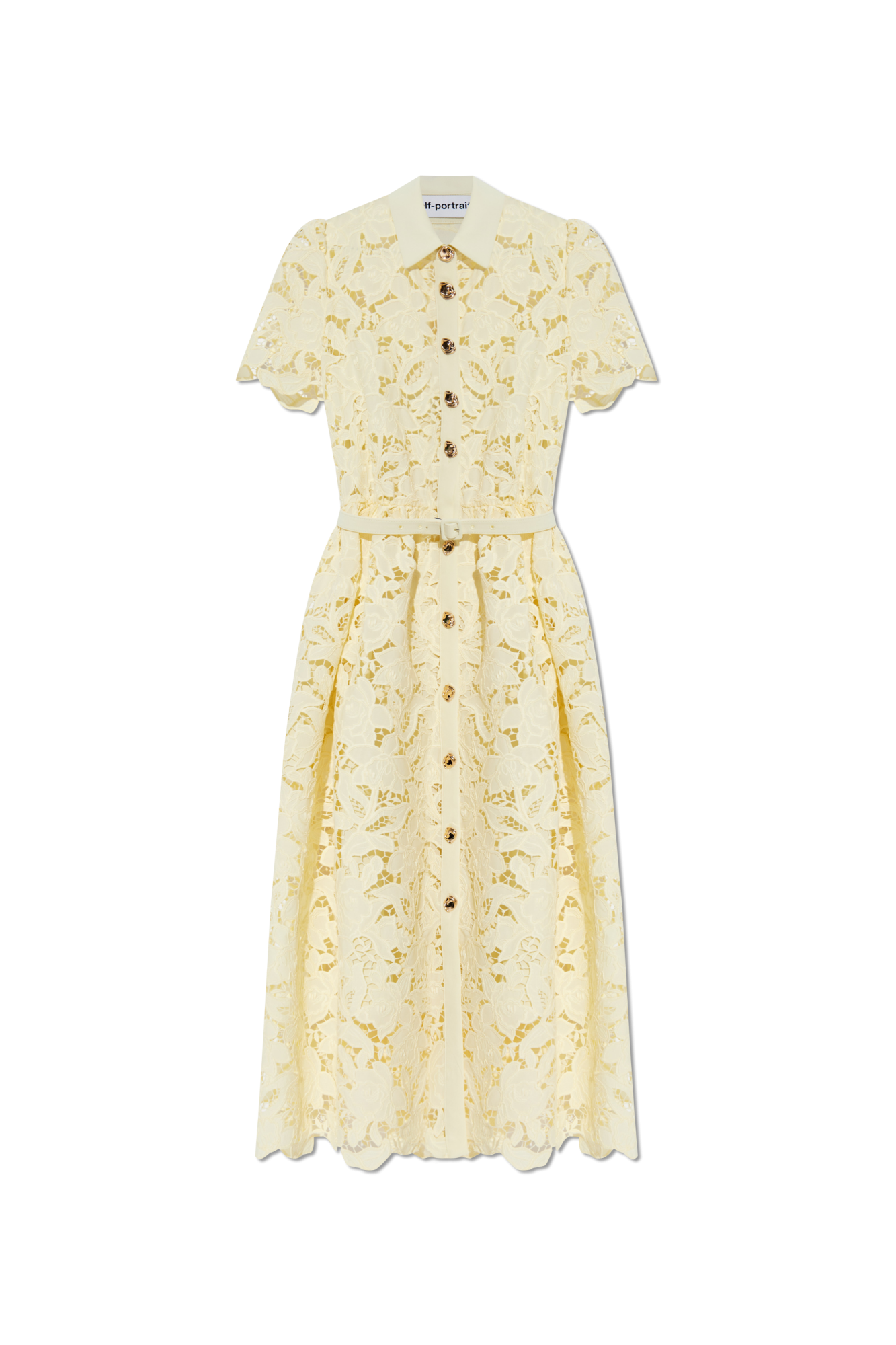 ワンピース SELF PORTRAIT LACE DRESS WITH BELT SELF PORTRAIT lace dress with belt White Self-Portrait